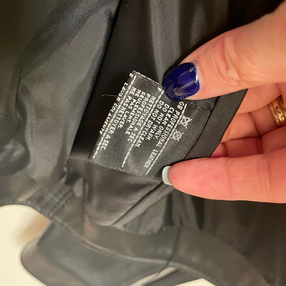 Harley Davidson Black Leather Jacket Large Vintage Full Zip - Picture 9 of 12